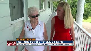 Senior citizens say they're fed up with elevator that keeps breaking down at Clearwater condos