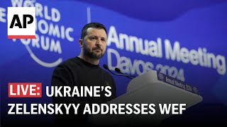 Davos LIVE: Ukrainian President Zelenskyy addresses World Economic Forum 2024
