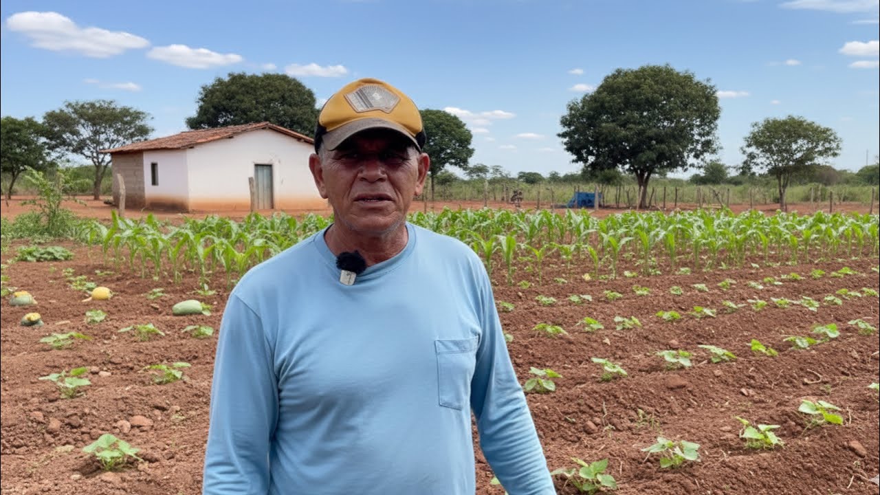 JÁ PASSEI DIFICULDADE SEM ÁGUA, MAS HOJE VIVO DO QUE A TERRA ME DÁ