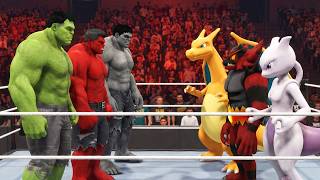 Hulk, Red Hulk & Grey Hulk vs Mewtwo, Charizard & Incineroar… WHO  WILL WINS?! screenshot 2