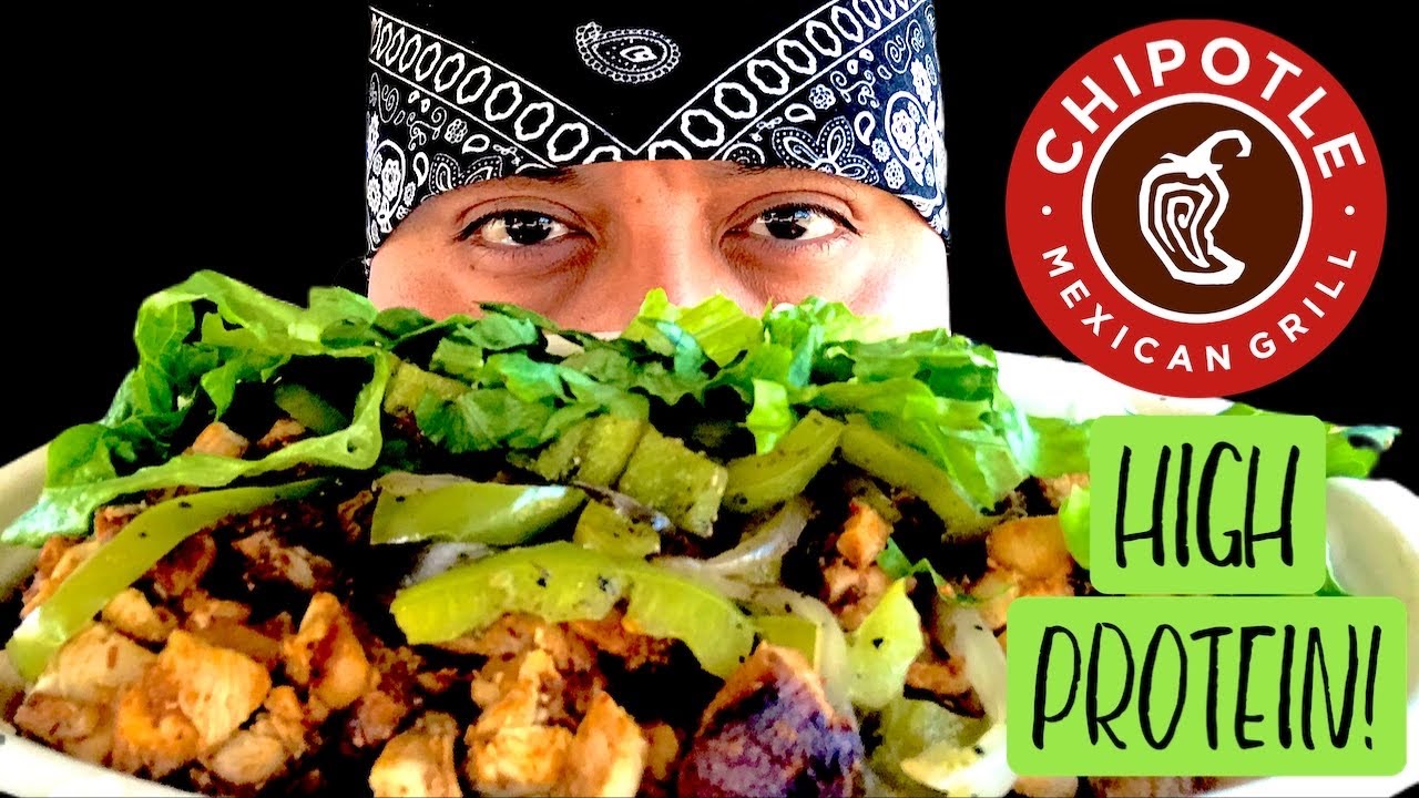 High Protein Chipotle Bowl Mukbang Energy Drink Chug YouTube