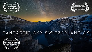 Fantastic Sky Switzerland 8K - A Timelapse Adventure