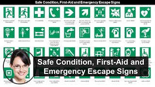 Safe Condition, First-Aid and Emergency Escape Signs | Health and Safety at Work | Animated Sings