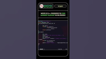 Largest element in an Array #cplusplus #nonightgams #largest #array #dsa #codesnippet #coders