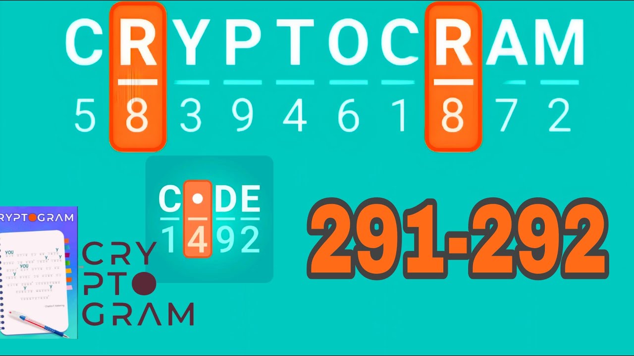 Level 92 Cryptogram CRYPTOGRAM Word Logic Puzzles level 291 292 - YouTube