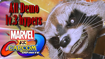 Marvel Vs. Capcom Infinite Story Demo - All Level 3 hypers (HD60)