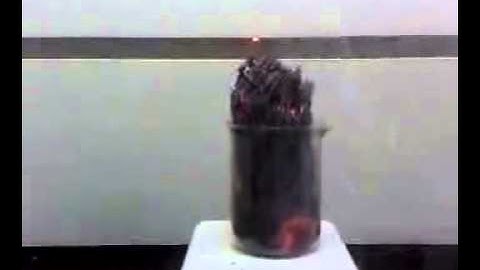 Combustion method in pine form making nano sized powder iron oxide