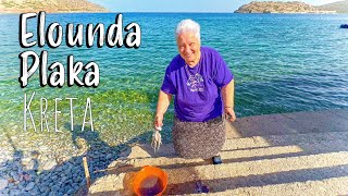 Elounda Crete, also Plaka, walking tour 4k, Greek grandma explains how to prepare Octopus, Greece