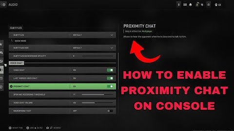 How to fix proximity chat not working for console *warzone 2*