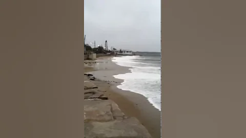 Hurricane sandy at Guthrie beach