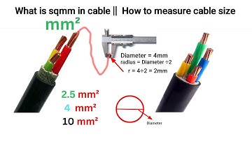 What is sqmm in cable || How to calculate cable size | how to measure cable size |