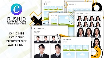How to make Rush ID Drag & Drop Template in Canva | 2x2 size | 1x1 size | passport size