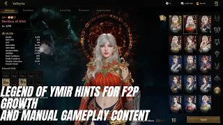 Legend Of Ymir F2P Tips For Growth And Manual Content