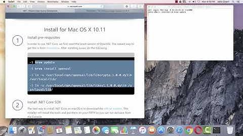 Mac OSX - Asp.Net Core Installation