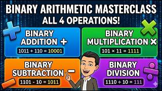 How to do Binary Addition | Binary Subtraction | Binary Multiplication | Binary Division