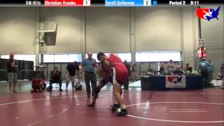 Christian Franks vs. Tyrell Galloway at 2013 Junior Nationals - FILA - FS