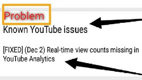 [Known Issue] Dec 2 | Real-time view counts missing in YouTube Analytics | known youtube issues|