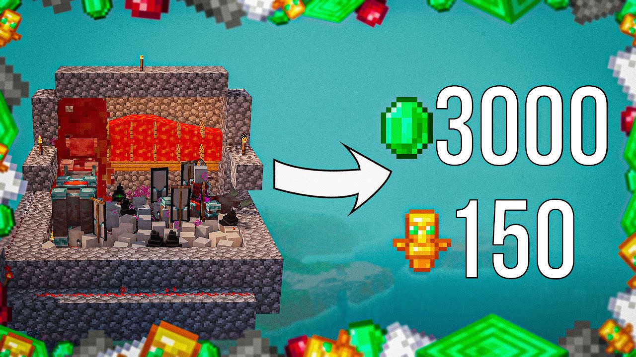 ФЕРМА РЕЙДОВ ДЛЯ НАЧАЛА ИГРЫ. 3000 Изумрудов в час/ 150 тотемов в час. 1.16.5-1.20.x