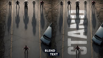 Photoshop Tip   How to Blend Text on Road   Tutorial for beginners