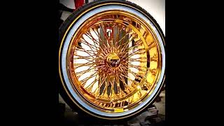 20x9 All Gold Dayton Wire Wheels triple crosslace 100 spoke