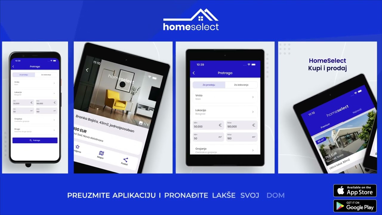 Homeselect aplikacija promo video