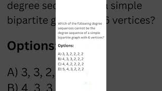 AMC 10 Bipartite Graph MCQ – Impossible Degree Sequence! #amc10 #graphtheory #mathshorts