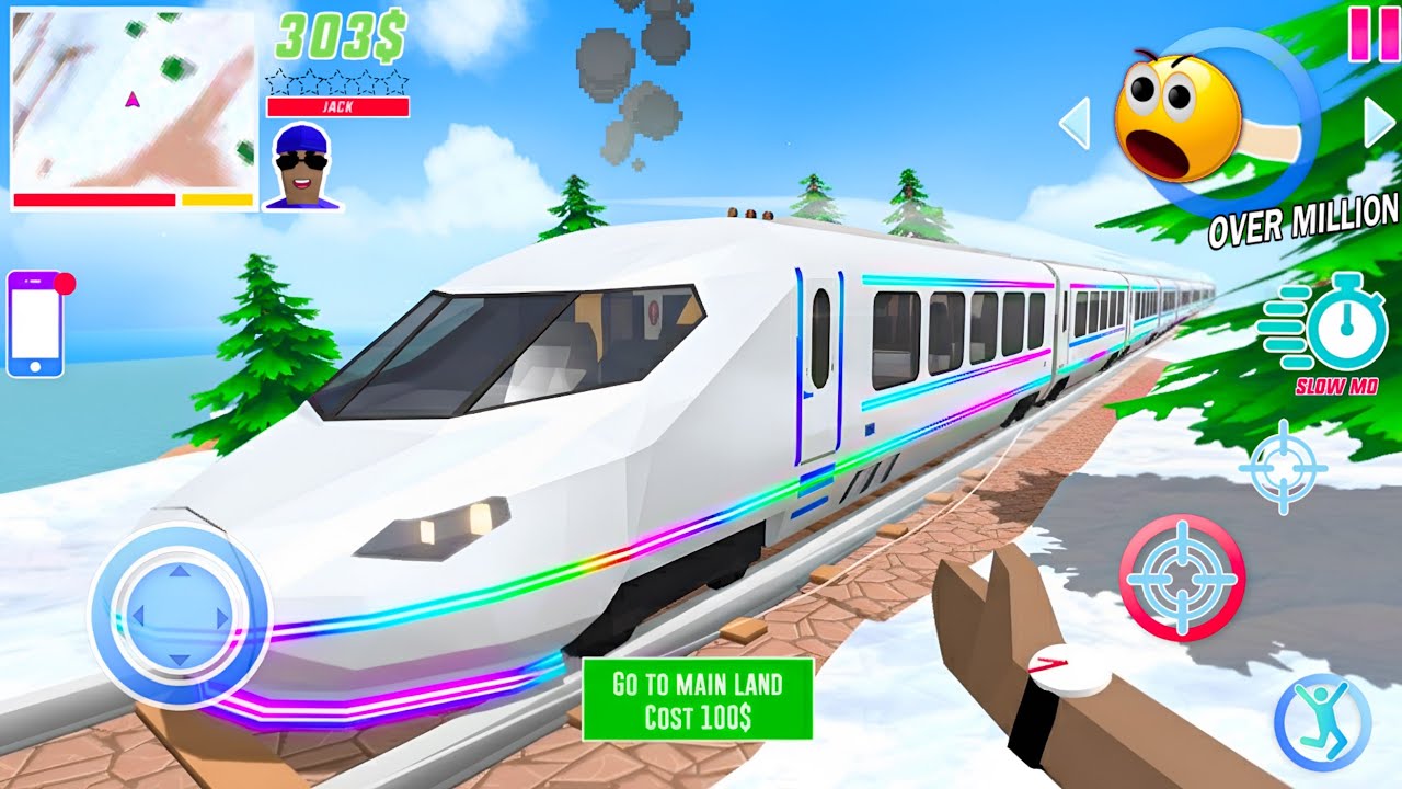 Jack North Bullet Train tour 🚅 🤯 in dude theft wars