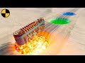 Cars vs lava acid and water pits  beamngdrive