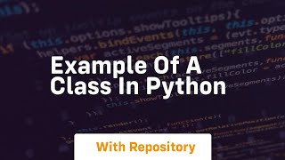 example of a class in python