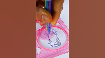 How many rotations did the pen make in total? 🤔 #asmr #Spirograph #satisfying #shorts