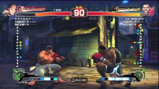 S-P-Y-K-E-Y (Ryu) Vs ICE_MAN_213 (Balrog) SSF4 AE Matches - PSN