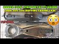 Honda click strip to metal titanium look and buffing crank case