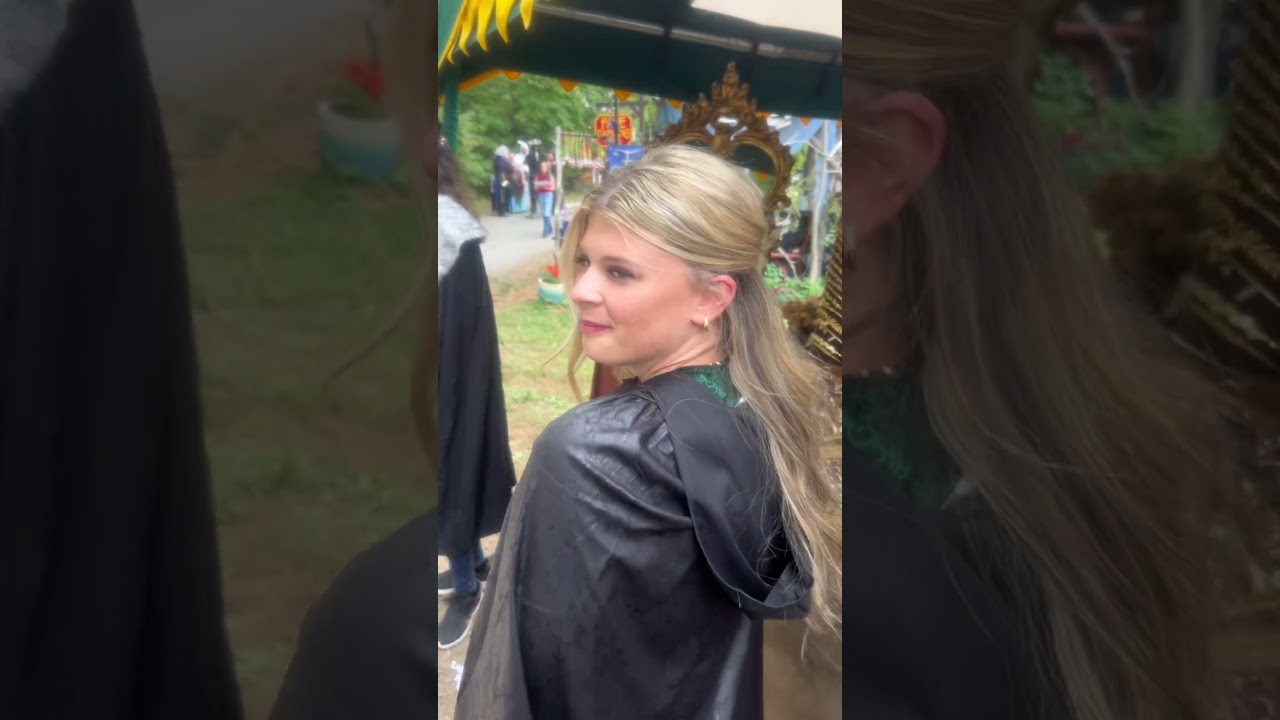 Sword hair pin tutorial on a queen at the NY ren faire