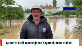 Çubukta Etkili Olan Sağanak Hayatı Olumsuz Etkiledi