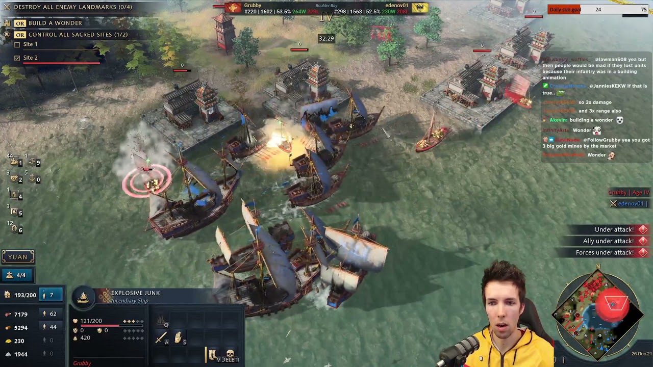 Demo ships dominate the sea [Age of Empires 4]