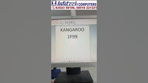 Create Kangaroo in  Word Document | Infotech Computers Bhagya Nagar Kurnool 6302358106 #training