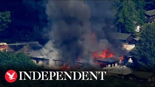 Massive fire breaks out at children's summer camp in Maryland
