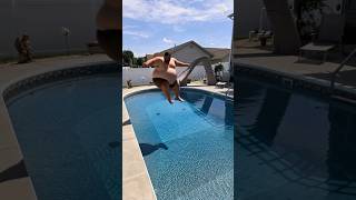 Morbidly Obese Man Jumps in my Pool!!!!! #swimmingpool #splash #waves