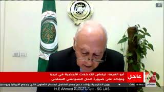 أبو الغيط: الجامعة العربية تقف ضد أي محاولة لجعل ليبيا ساحة لـ