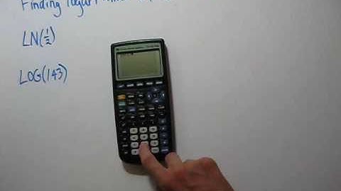 Evaluating Logarithms Using a Calculator TI-83