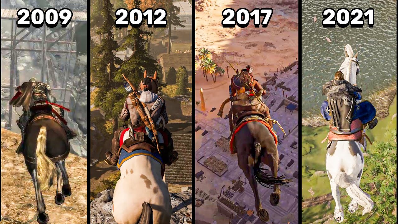 Jumping From High Point With Horse in Assassin's Creed Games (2007-2021 ...