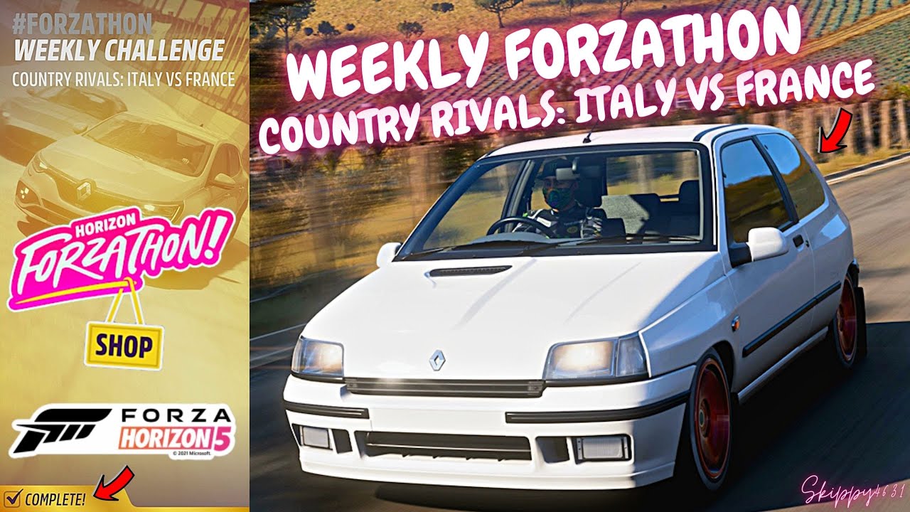 FORZA HORIZON 5-How to complete Weekly forzathon challenges Italy VS France-Forzathon shop ?!?!?
