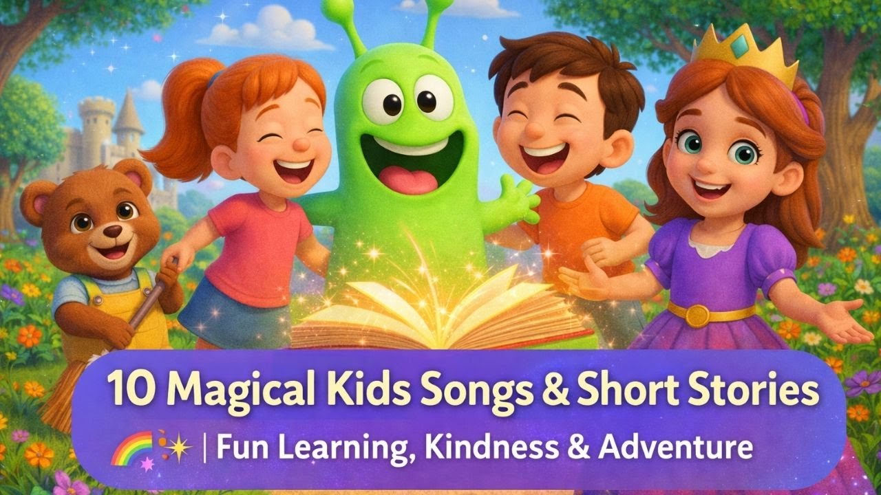 10 Magical Kids Songs & Short Stories 🌈✨ | Fun Learning, Kindness & Adventure