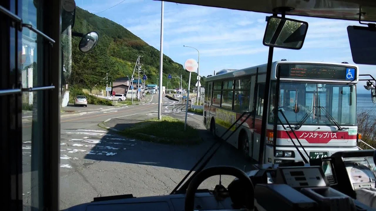 【前面展望】函館駅前～戸井～（日浦洞門）～日の浜営業所【函館バス】