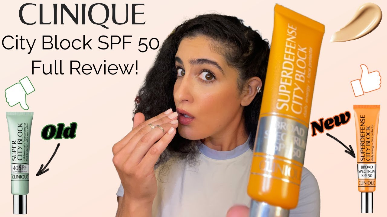 CLINIQUE SUPERDEFENSE CITY BLOCK SPF 50Full Review! Better Than the Former  City Block 40?! 🤔 