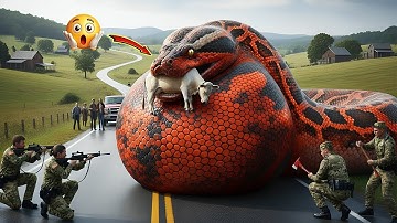 Heroic Rescue Team Battles Giant Python to Save Helpless Cow 🐍🐄