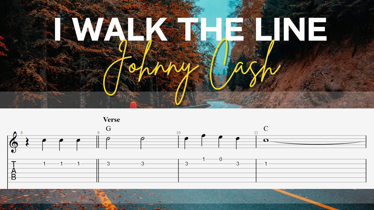 I Walk the Line · Johnny Cash | Easy Fingerstyle Guitar TAB