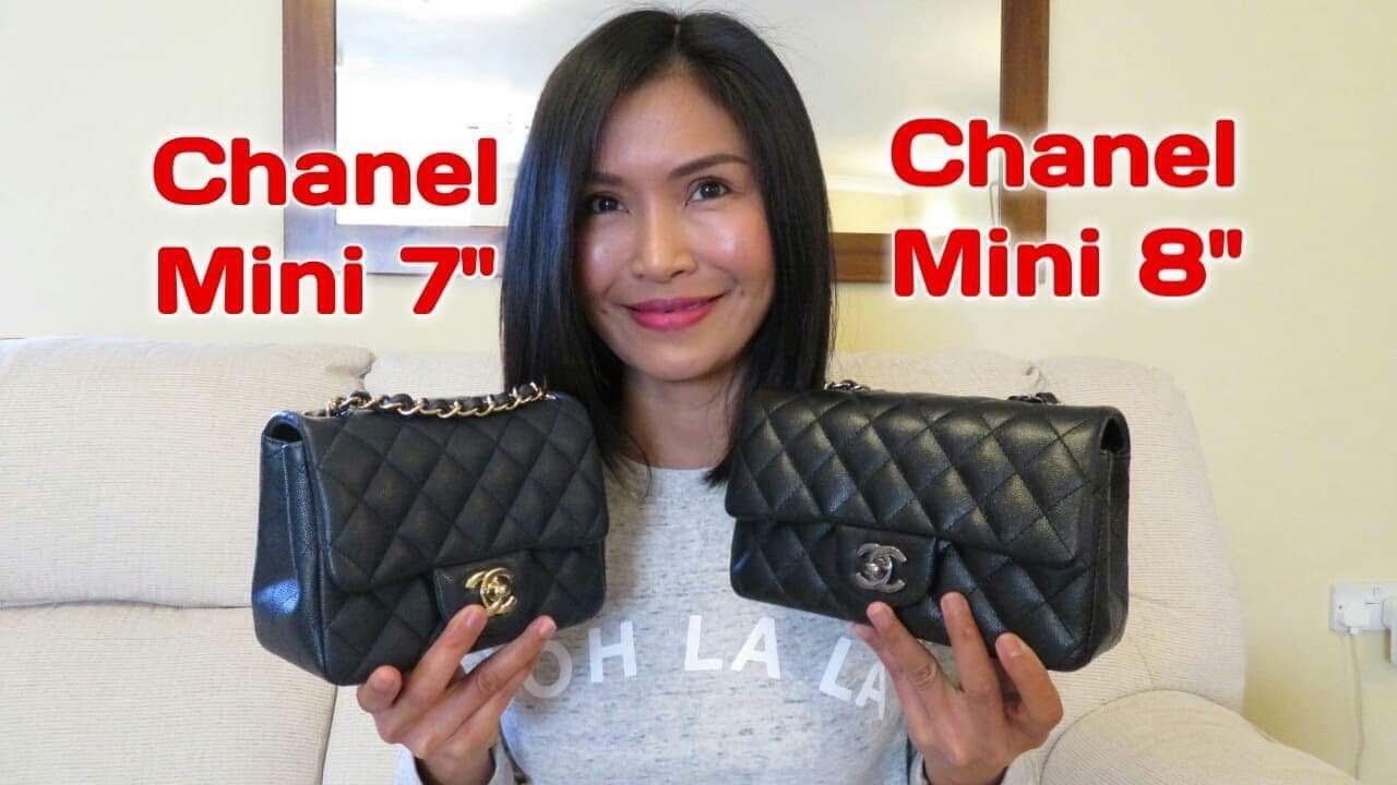 ➡️ เปรียบเทียบกระเป๋า Chanel Classic Rectangular Mini  8”(Iridescent)&Channel Classic Square Mini 7 