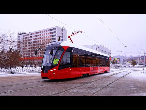 Видео: «Львята» на линии. Новые трамваи проходят обкатку на улицах Новотроицка.