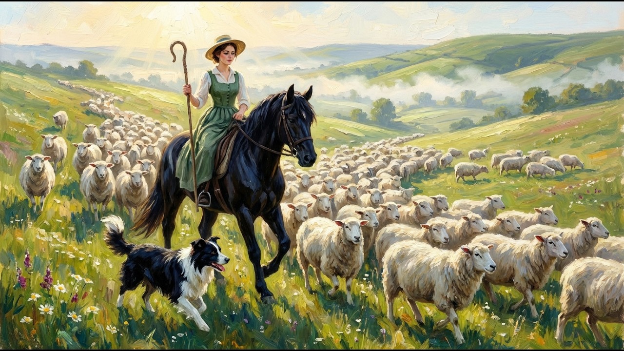 Herding Sheep in the Victorian Countryside  A Day in 1885 |  Visual Poem & Classical Music